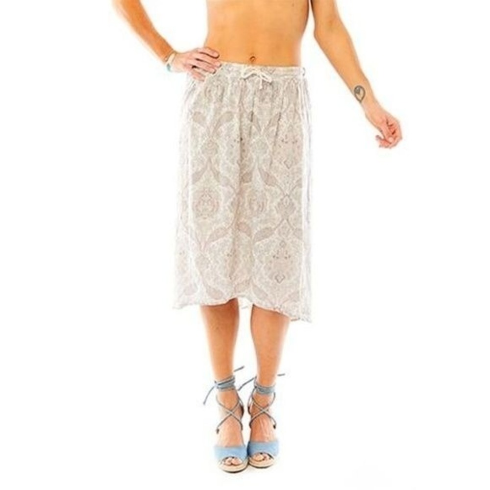 Carve Designs NWT Cameron Midi Skirt Womens XS Paisley Hi-Lo Pull On Lined